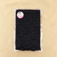 Кружевная эластичная ткань, 220 мм &times; 2,7 &plusmn; 0,5 м, цвет чёрный