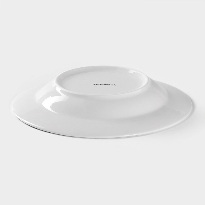 Тарелка глубокая фарфоровая Доляна &laquo;Пташка&raquo;, d=20,2 см, цвет белый