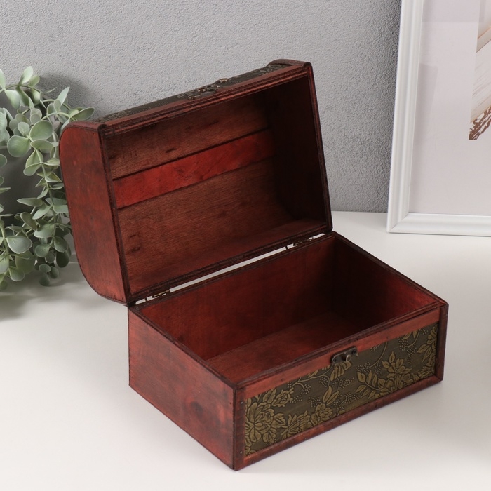 Шкатулка дерево сундучок Шкатулка дерево сундучок "Цветущий сад и бабочки" набор 3 шт 8х14х6,5 11х18х12 15х22х16 см