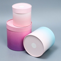 Набор шляпных коробок 3 в 1, упаковка подарочная, &laquo;Градиент&raquo;, 13 х 13 - 18 х 18 см