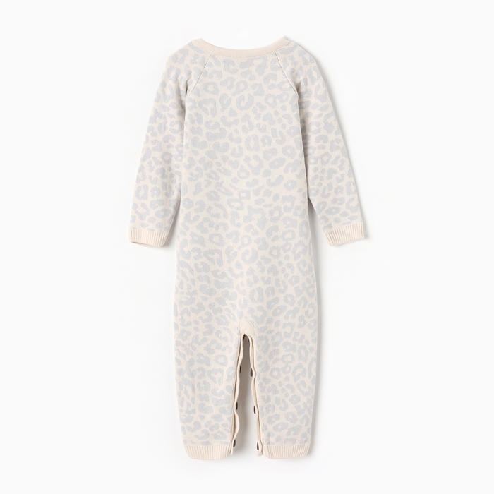 Комбинезон вязаный Крошка Я Leo Baby рост 62-68 см, серый