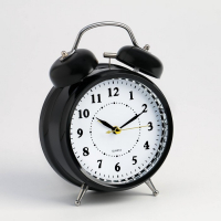 Будильник "Классика", дискретный ход, с подсветкой, 16 х 12.5 х 5.5 см Будильник "Классика", дискретный ход, с подсветкой, 16 х 12.5 х 5.5 см