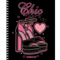 Тетрадь 48 листов в клетку на гребне "Модные штучки", обложка мелованный картон, матовая ламинация, 3D фольга, блок офсет 65г/м2, 4 вида МИКС Тетрадь 48 листов в клетку на гребне "Модные штучки", обложка мелованный картон, матовая ламинация, 3D фольга, блок офсет 65г/м2, 4 вида МИКС