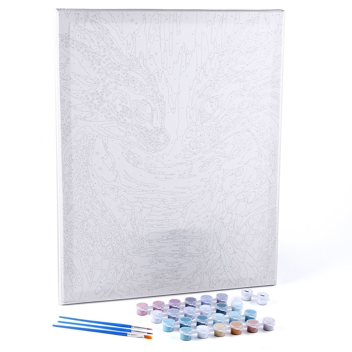 Картина по номерам на холсте с подрамником «Любовь драконов», 40 х 50 см Картина по номерам на холсте с подрамником «Любовь драконов», 40 х 50 см