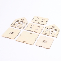 Роспись по дереву на новый год &laquo;Новогодний домик&raquo;, новогодний набор для творчества