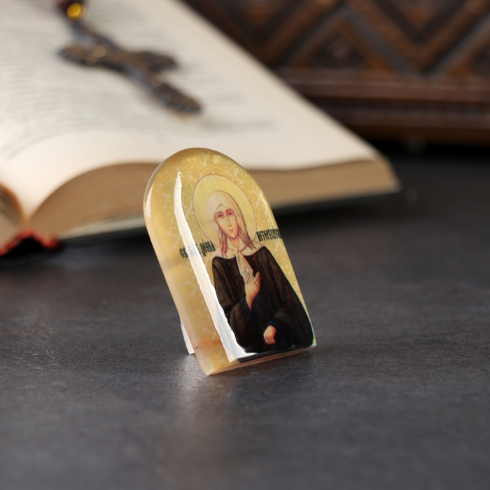 Икона Икона "Ксения Петербугская", селенит