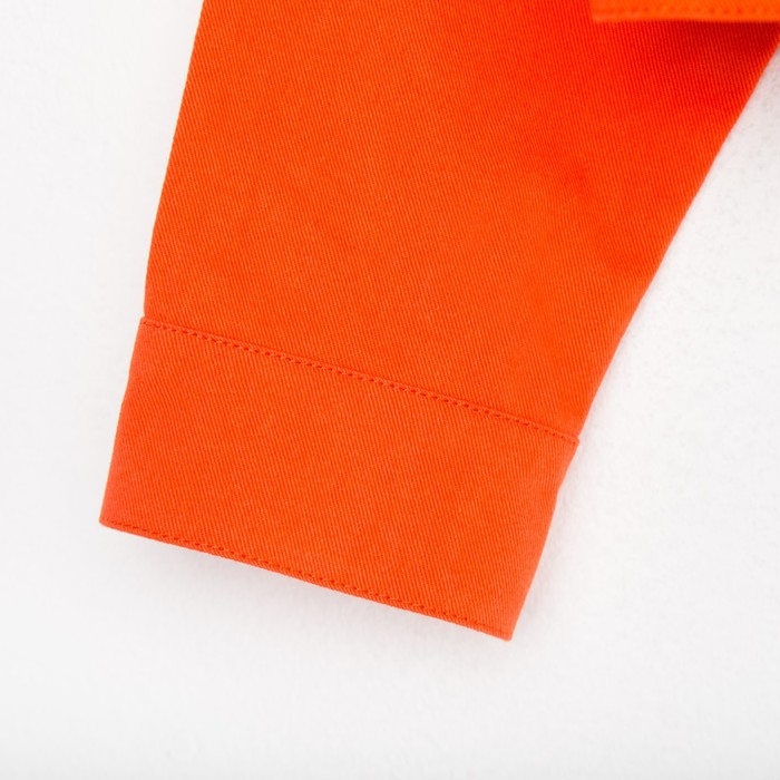 Рубашка для девочки джинсовая, укороченная KAFTAN, размер 38 (146-152 см), цвет оранжевый