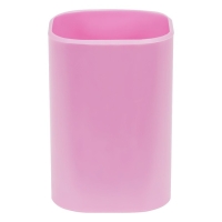 Подставка-стакан для канцелярии Стамм "Фаворит", пластик, 90х70х70 мм, квадратная, розовая Подставка-стакан для канцелярии Стамм "Фаворит", пластик, 90х70х70 мм, квадратная, розовая