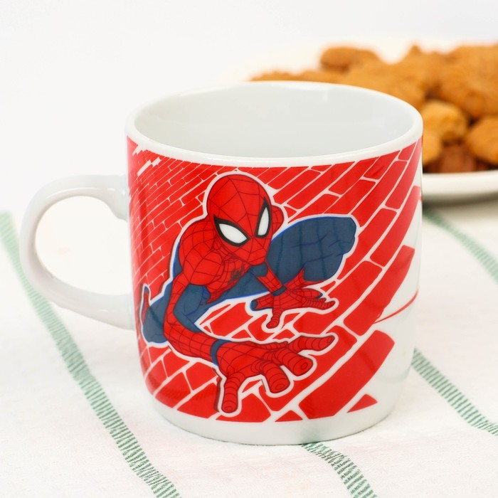 Набор посуды, 3 предмета: тарелка &Oslash; 16,5 см, миска &Oslash; 14 см, кружка 200 мл, "Ты - супергерой", Человек-паук