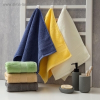 Полотенце махровое Этель &laquo;Уют&raquo; 35х75 см, цвет синий 100% хлопок, 600 гр/м2