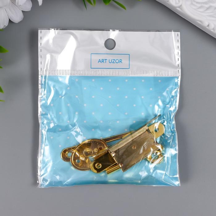 Замок для шкатулки "С ключиком" 5 предметов в наборе 1х5,5 см С-303