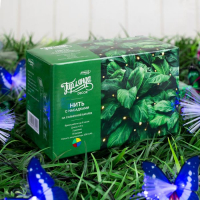 Гирлянда &laquo;Нить&raquo; 4.5 м с насадками &laquo;Бабочки&raquo;, IP44, тёмная нить, 30 LED, свечение синее/зелёное, 2 режима, солнечная батарея