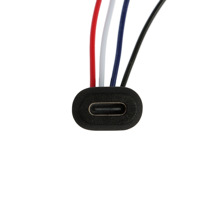 Разъем Type-C с проводом 10 см, 4 pin, 2.1 А, 12 В, черный Разъем Type-C с проводом 10 см, 4 pin, 2.1 А, 12 В, черный