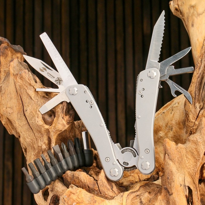 Мультитул Stinger с нейлоновым чехлом, 10 инструментов Мультитул Stinger с нейлоновым чехлом, 10 инструментов