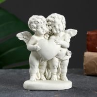 Фигура "Ангелочки с сердцем" состаренный, 12х11х6см Фигура "Ангелочки с сердцем" состаренный, 12х11х6см