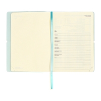 Ежедневник недатированный A5 136 листов deVENTE. Jane, мягкая обложка пвх, резинка, перфорация, ляссе, блок 70, голубой