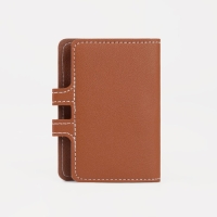 Визитница на кнопке, 26 карт, цвет коричневый