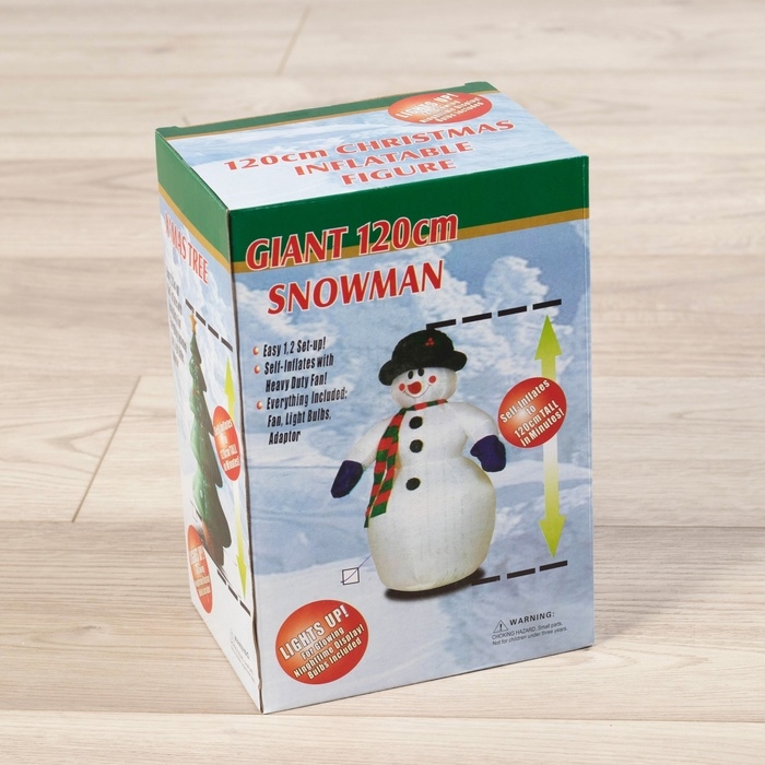 Надувная фигура Надувная фигура "Снеговик" светится, 120 см