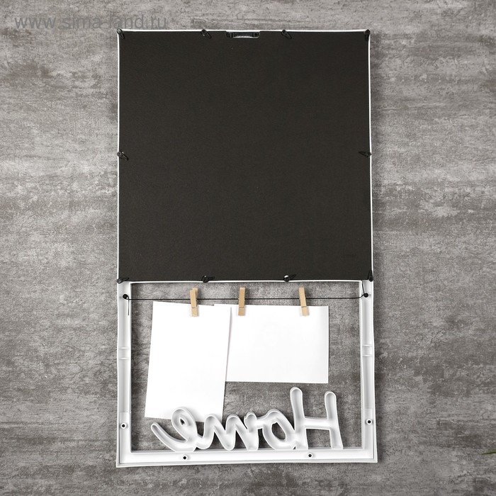 Фоторамка пластик на 7 фото 10х15 см Фоторамка пластик на 7 фото 10х15 см "Дом" белая 55,5х33 см