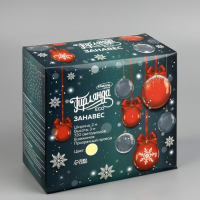 Гирлянда &laquo;Занавес&raquo; 2 &times; 3 м, IP20, прозрачная нить, 720 LED, свечение тёплое белое, 8 режимов, 220 В