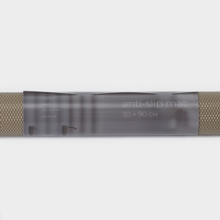 Коврик противоскользящий LaDо́m Elegiam, 30&times;90 см, цвет бежевый