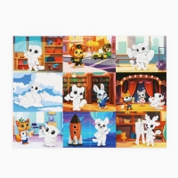 Наклейки детские c раскраской &laquo;Зверята по профессиям&raquo;, 45 шт, 14.5 х 21 см