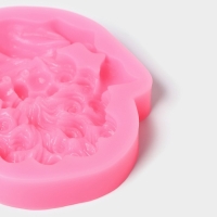 Молд новогодний &laquo;Санта&raquo;, силикон, 8,2&times;7&times;1,5 см, цвет МИКС