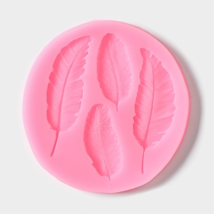 Молд Доляна &laquo;Пёрышко&raquo;, силикон, 9&times;8,6 см, цвет МИКС