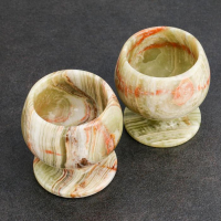 Набор рюмок &laquo;Грация&raquo;, 2 шт 6,5х6,5 см, оникс