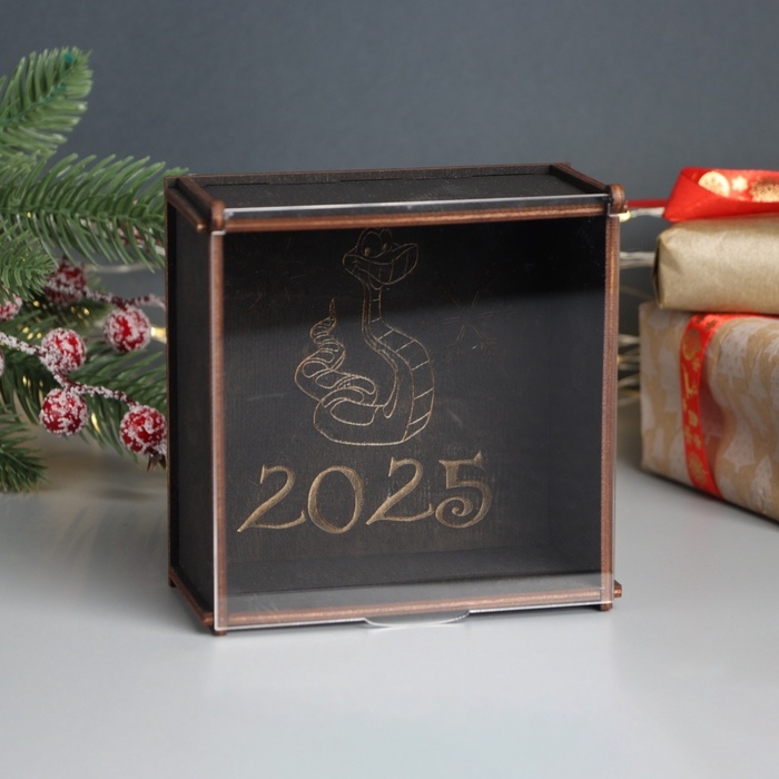 Новогодняя шкатулка Новогодняя шкатулка "Змейка 2025" 6х12х12 см