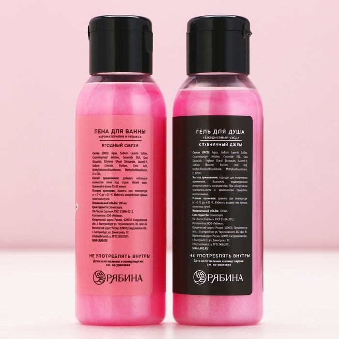 Подарочный набор косметики &laquo;Сладкого Нового Года!&raquo;, гель для душа и пена для ванны, 2 х 100 мл, ЧИСТОЕ СЧАСТЬЕ