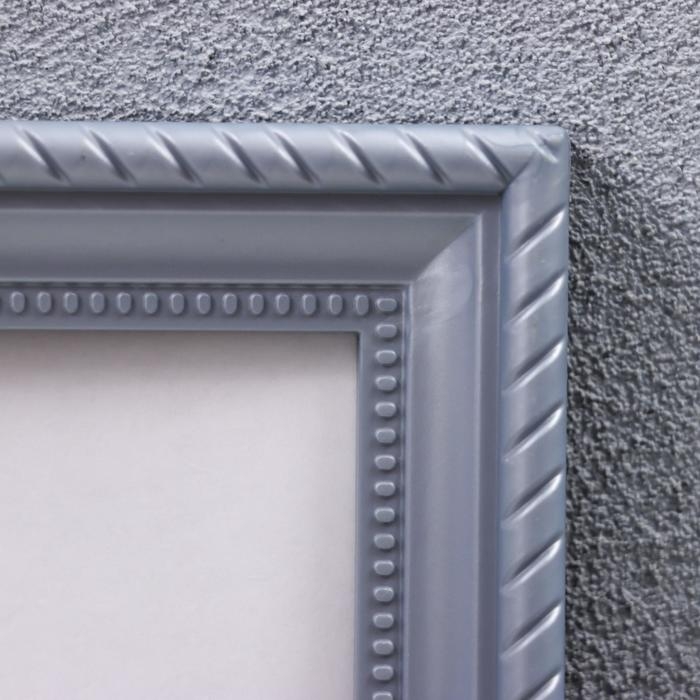 Фоторамка пластик L-1 21х30 см серебр. мет. (пластиковый экран)