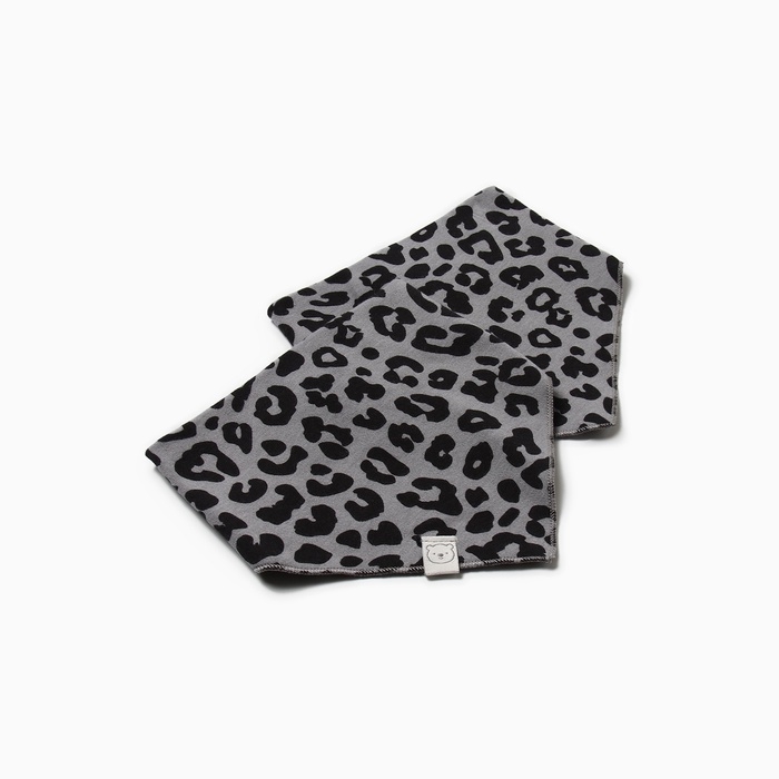 Набор слюнявчиков на кнопках Крошка Я Trendy grey, 2 шт Набор слюнявчиков на кнопках Крошка Я Trendy grey, 2 шт