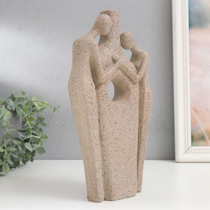 Сувенир полистоун вазон Сувенир полистоун вазон "Песочные люди. Сосуд для двоих" 28,5х14х5 см