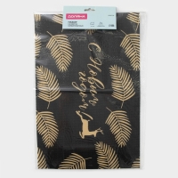 Салфетки новогодние на стол Доляна &laquo;Новый Год&raquo;, 4 шт, сервировочная, 45&times;30 см, цвет чёрный