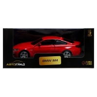 Машина металлическая BMW M4 COUPE, инерционная, 1:32, открываются двери, цвет красный