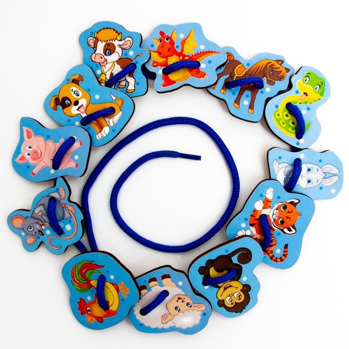 Шнуровка &laquo;Новогодняя&raquo;, 12 элементов