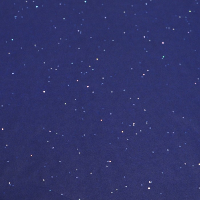 Бумага упаковочная тишью, Бумага упаковочная тишью, "Конфетти", синяя, 50см х 10 м