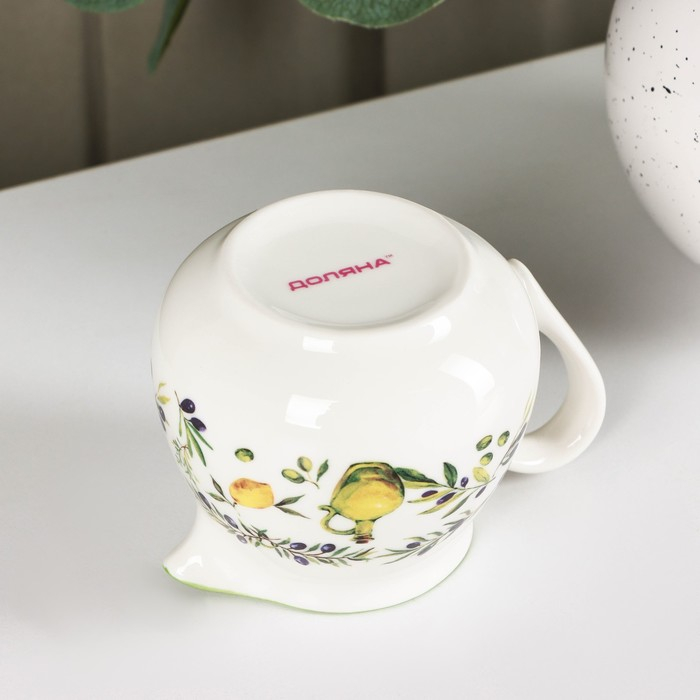 Молочник фарфоровый Доляна &laquo;Олива&raquo;, 300 мл