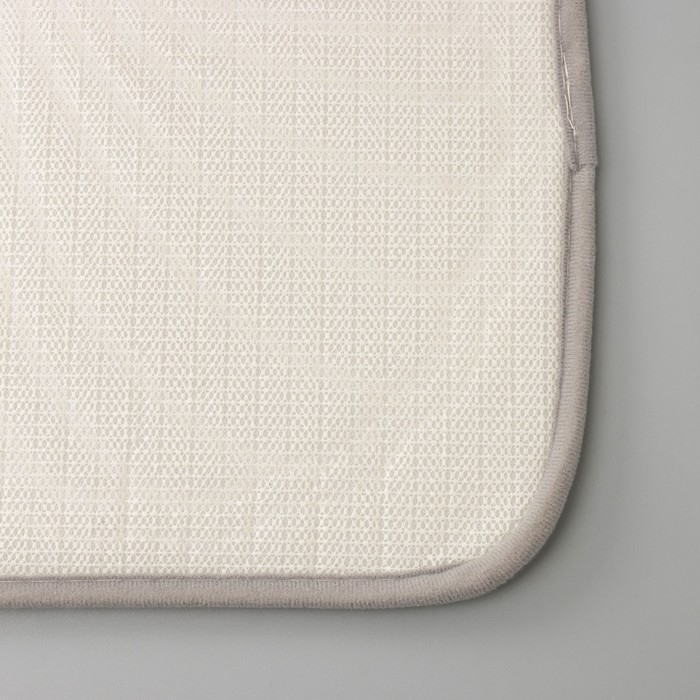 Набор ковриков для ванной и туалета Доляна &laquo;Морское дно&raquo;, 3 шт: 50&times;80, 50&times;40, 38&times;43 см, цвет серый