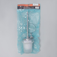 Ёрш для унитаза настенный с крышкой Accoona, 11&times;14&times;36 см, стекло, цвет хром