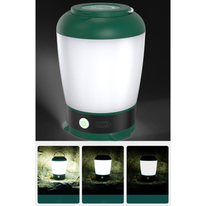 Фонарь кемпинговый аккумуляторный, 370 лм, 2000 мАч, 2835, SMD, 6 режимов, 12.8 х 9 см Фонарь кемпинговый аккумуляторный, 370 лм, 2000 мАч, 2835, SMD, 6 режимов, 12.8 х 9 см