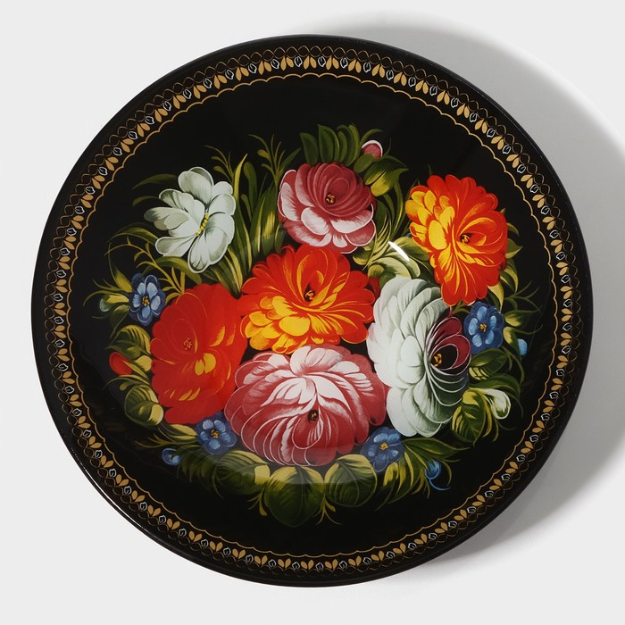 Салатник стеклянный Доляна «Народные мотивы», 920 мл, 22×5 см Салатник стеклянный Доляна «Народные мотивы», 920 мл, 22×5 см