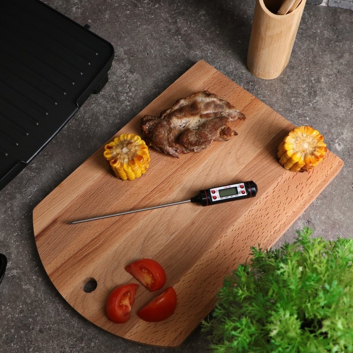 Термометр (термощуп) кухонный Luazon LTR-05, max 300 &deg;C, от LR44, чёрный