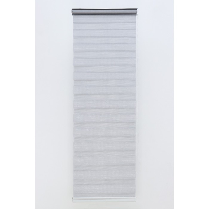 Штора рулонная &laquo;День-ночь&raquo; с люрексом, 120&times;180 см (с учётом креплений 3,5 см), цвет серый