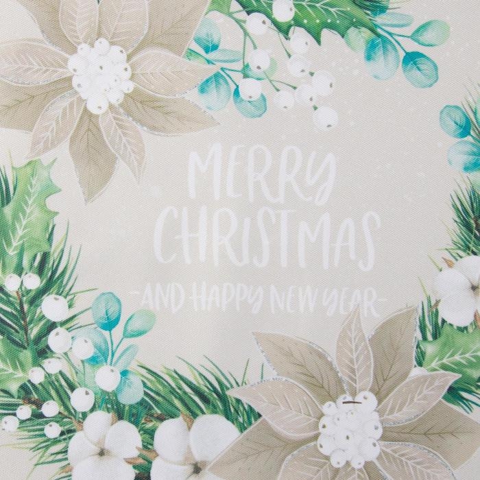 Салфетка новогодняя на стол &laquo;Beautiful Сhristmas&raquo;, 30х30 см, оксфорд, полиэстер