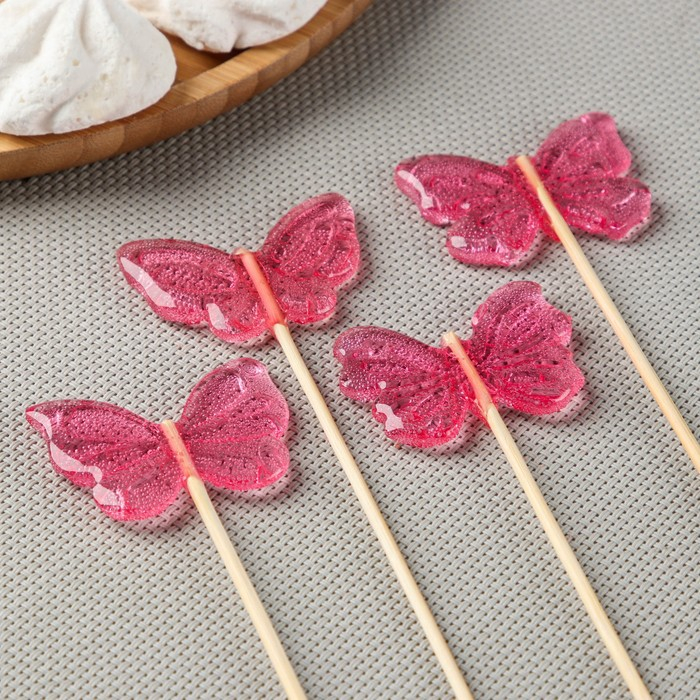 Силиконовый молд для леденцов и шоколада &laquo;Бабочки&raquo;, 5&times;3,5 см, цвет прозрачный