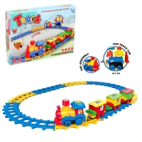 Железная дорога &laquo;Весёлый паровозик&raquo;, звуковые эффекты, работает от батареек