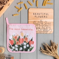 Набор кухонный Доляна The most beautiful: прихватка, подставка под горячее Набор кухонный Доляна The most beautiful: прихватка, подставка под горячее