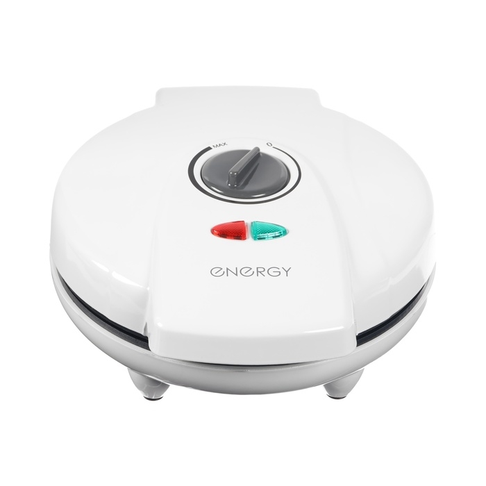 Вафельница электрическая ENERGY EN-224, 1200Вт, тонкие вафли, антипригарное покрытие, белая